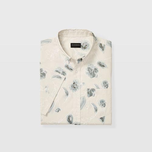 Club Monaco Color Multi Slim Short-sleeve Floral Shirt