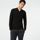 Club Monaco Color Black Merino Quarter-zip Sweater