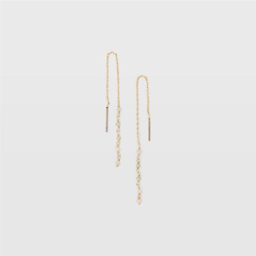 Club Monaco Color Grey Bead Threader Earring