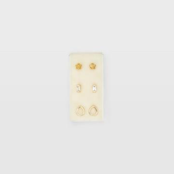 Club Monaco Gold Serefina Rose Stud Card
