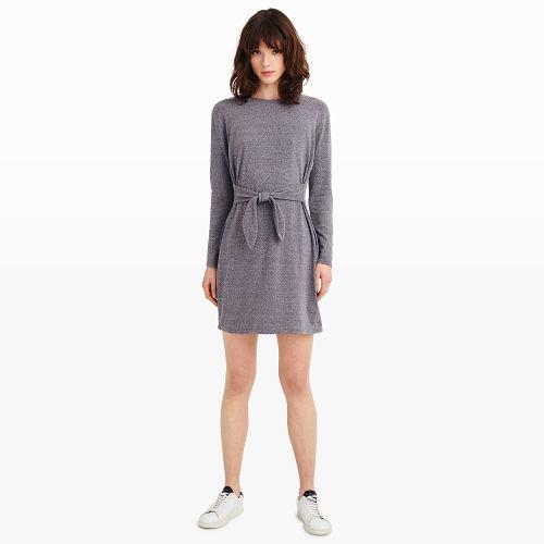Club Monaco Color Grey Janiber Tie-front Knit Dress