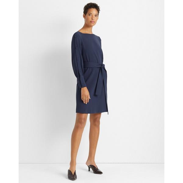 Club Monaco Navy Button Sleeve Dress