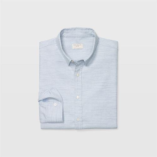Club Monaco Color Blue Slim Slub Heather Shirt
