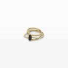 Club Monaco Color Gold Bing Bang Stacking Rings In Size 6