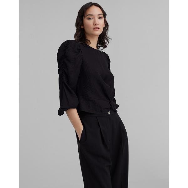 Club Monaco Shirred Puff Sleeve Top