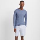 Club Monaco Blue Linen Rollneck Sweater