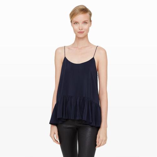 Club Monaco Color Blue Benicia Silk Camisole In Size M