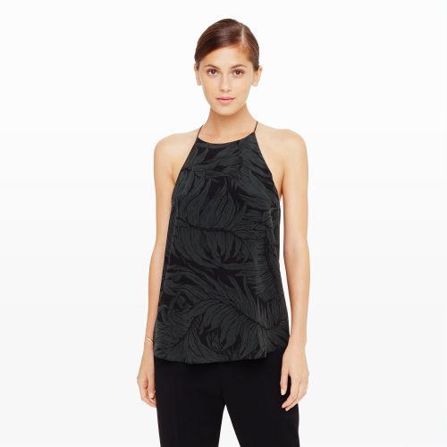 Club Monaco Color Black Albin Silk Camisole In Size S