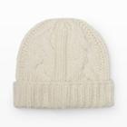 Club Monaco Color White Cashmere Hand-knit Hat