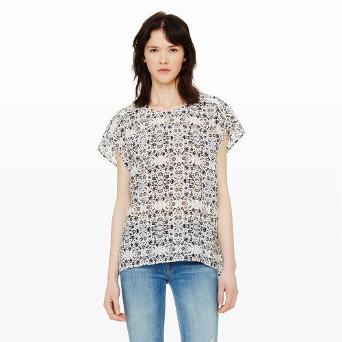 Club Monaco Color White Bernadine Silk Top