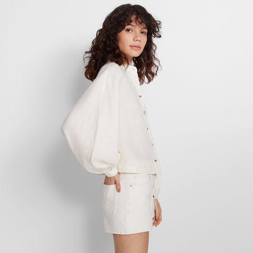 Club Monaco Color White Peechie Linen Shirt