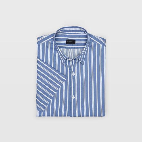 Club Monaco Color Blue Short-sleeve Striped Popover