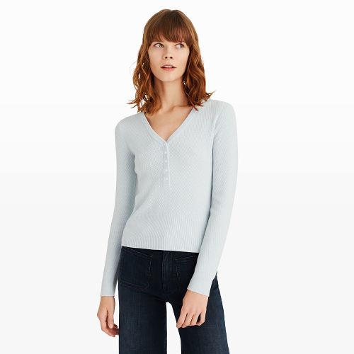 Club Monaco Color Blue Bunnye Cashmere Sweater
