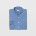 Club Monaco Color Blue Slim End-on-end Shirt