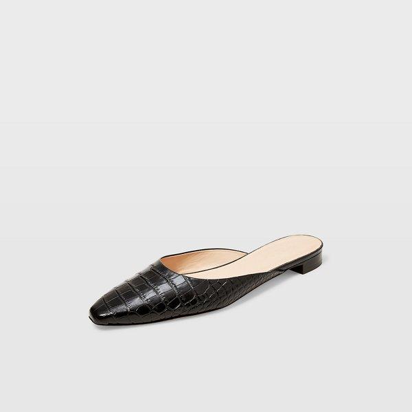 Club Monaco Black Zaydie Leather Mule