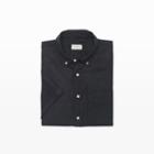 Club Monaco Color Black Short-sleeve Linen Shirt