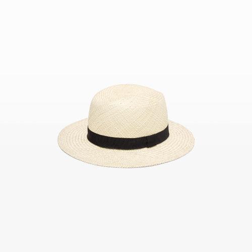 Club Monaco Color White Contrast Weave Hat