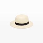 Club Monaco Color White Contrast Weave Hat