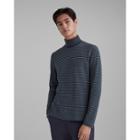 Club Monaco Striped Blocked Turtleneck