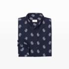 Club Monaco Color Maritime Navy Multi Slim Bouquet Dot Shirt
