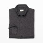 Club Monaco Color Grey Slim-fit Brushed Jasp Shirt In Size L