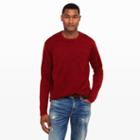 Club Monaco Color Rosewood Long-sleeve Linen Crew