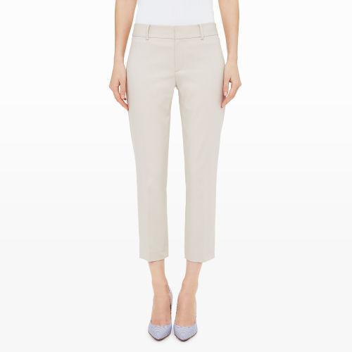 Club Monaco Color Neutral Linen Renay Crop Pant