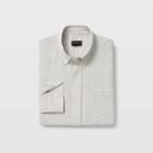 Club Monaco Light Grey Standard Fit Texture Shirt