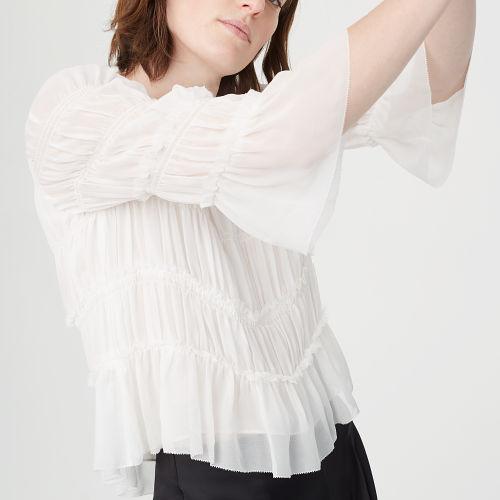 Club Monaco Color White Hylda Silk Top
