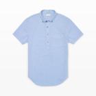 Club Monaco Color Blue Popover Shirt In Size Xl