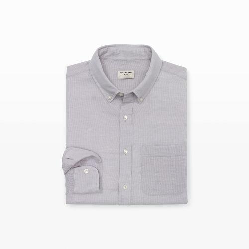 Club Monaco Color Grey Slim Crosshatch Shirt