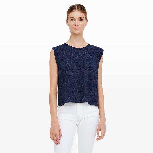 Club Monaco Color Maritime Blue Multi Krystynn Sleeveless Tee