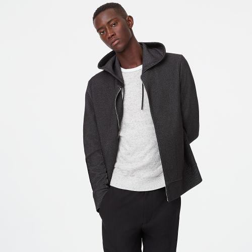 Club Monaco Color Black Full-zip Tech Hoodie