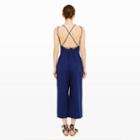 Club Monaco Color Blue Adeva Open-back Jumpsuit