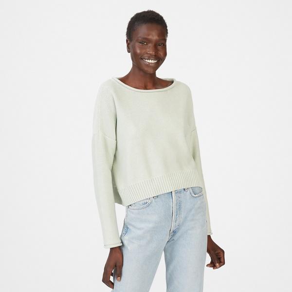 Club Monaco Green Burmeena Cotton Sweater