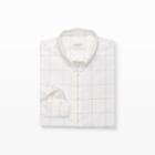 Club Monaco Color White Slim-fit Windowpane Shirt