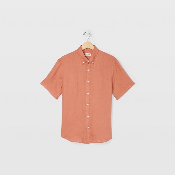 Club Monaco Short Sleeve Linen Shirt