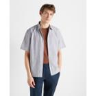 Club Monaco Short Sleeve Chambray Stripe