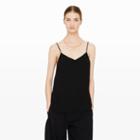 Club Monaco Color Black Rasa Silk Camisole In Size Xs