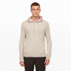 Club Monaco Color Grey Cashmere Suede Trim Hoodie In Size Xs