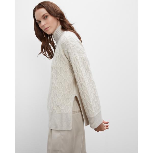 Club Monaco Diamond Cable Turtleneck