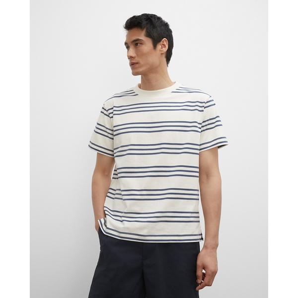 Club Monaco Triple Stripe Crewneck Tee