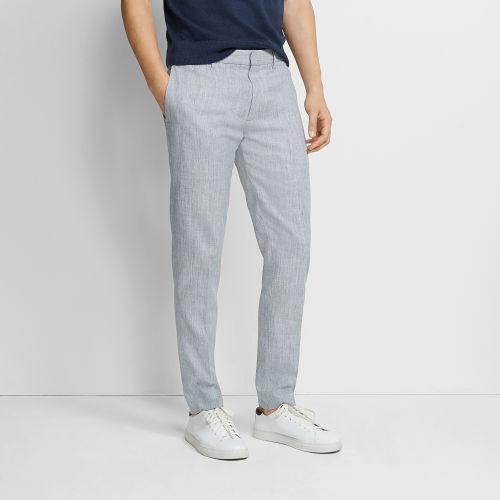 Club Monaco Color Blue Sutton Linen-blend Dress Pant