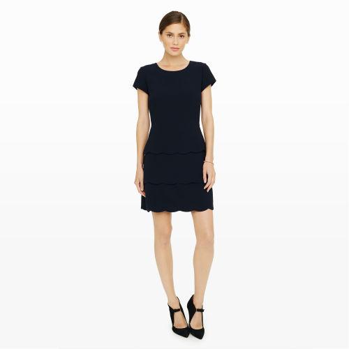 Club Monaco Color Blue Colby Scalloped Dress