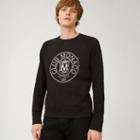 Club Monaco Color Black Crest Essential Sweatshirt