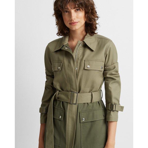 Club Monaco Olive Color Block Jacket