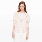 Club Monaco Color White Olena Moto Jacket In Size M