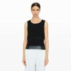 Club Monaco Color Black Anrole Lace-insert Top