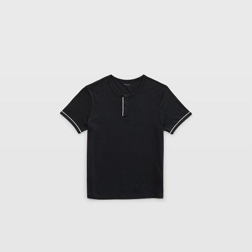 Club Monaco Color Black Piped Henley