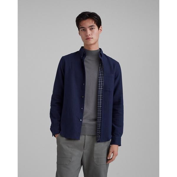 Club Monaco Plaid Doubleface Long Sleeve Shirt